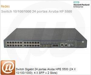 JG311A - Switch Gigabit 24 portas Aruba HPE 5500 (24 X 10/100/1000); 4 X SFP + 2 Slots)