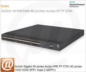 JG896A - Switch Gigabit 40 portas Aruba HPE FF 5700 (40 portas 1000/10000 SFP+ fixas 2 QSFP+)
