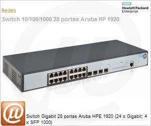 JG924A - Switch Gigabit 28 portas Aruba HP 1920 (24 x Gigabit; 4 x SFP 1000)