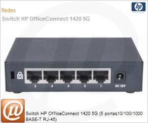JH327A - Switch HP OfficeConnect 1420 5G (5 portas10/100/1000 BASE-T RJ-45)