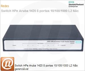 JH329A - Switch Gigabit 08 portas HPE Aruba 1420-8G (8 x Gigabit) No gerencivel L2