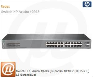 JL381A - Switch Gigabit 26 portas Aruba OfficeConnect HP 1920s (24 x Gigabit 2 x SFP) L3 Gerencivel