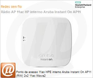 R2W96A - Ponto de acesso 11ac HPE interno Aruba Instant On AP11 (RW) 2x2 11ac Wave2