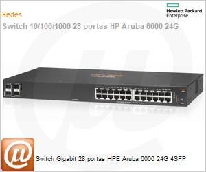 R8N88A - Switch Gigabit 28 portas HPE Aruba 6000 24G 4SFP