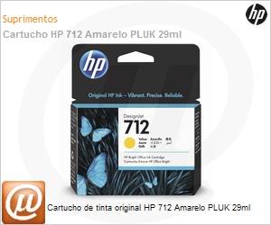 3ED69A - Cartucho de tinta original HP 712 Amarelo PLUK 29ml