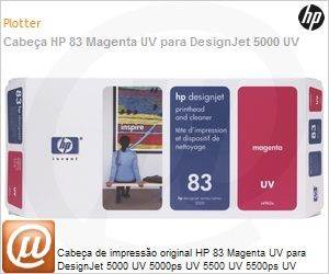 C4962A - Cabea de impresso original HP 83 Magenta UV para DesignJet 5000 UV 5000ps UV 5500 UV 5500ps UV