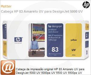 C4963A - Cabea de impresso original HP 83 Amarelo UV para DesignJet 5000 UV 5000ps UV 5500 UV 5500ps UV