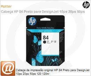C5019A - Cabea de impresso original HP 84 Preto para DesignJet 10ps 20ps 50ps 120 120nr
