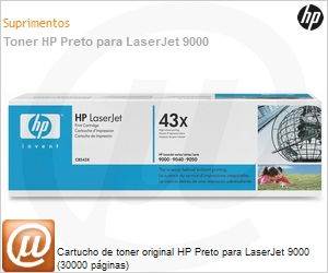 C8543X - Cartucho de toner original HP Preto para LaserJet 9000 (30000 pginas)