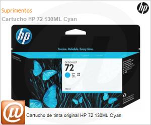 C9371AB - Cartucho de tinta original HP 72 130ML Cyan 