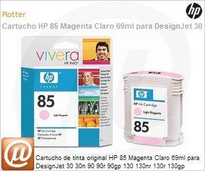 C9429A - Cartucho de tinta original HP 85 Magenta Claro 69ml para DesignJet 30 30n 90 90r 90gp 130 130nr 130r 130gp