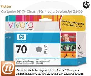 C9450A - Cartucho de tinta original HP 70 Cinza PLUK 130ml