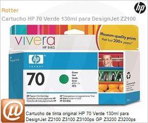C9457A - Cartucho de tinta original HP 70 Verde PLUK 130ml