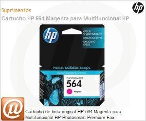 CB319WL - Cartucho de tinta original HP 564 Magenta para Multifuncional HP Photosmart Premium Fax