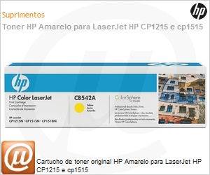 CB542AB - Cartucho de toner original HP Amarelo para LaserJet HP CP1215 e cp1515