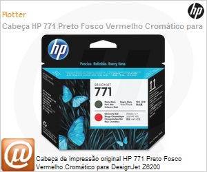 CE017A - Cabea de impresso original HP 771 Preto Fosco Vermelho Cromtico para DesignJet Z6200 