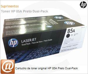 CE285AF - Cartucho de toner original HP 85A Preto Dual-Pack