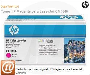 CF033A - Cartucho de toner original HP Magenta para LaserJet CM4540