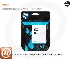 CH565AB - Cartucho de tinta original HP 82 Preto PLUK 69ml
