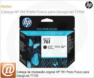 CH648A - Cabea de impresso original HP 761 Preto Fosco para DesignJet T7100 
