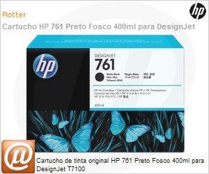 HP - CM991A - Cartucho de tinta original HP 761 Preto Fosco PLUK 400ml ...