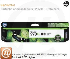 CN625AM - Cartucho original de tinta HP 970XL Preto para Officejet Pro X at 9.200 pginas