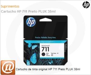 CZ129AB - Cartucho de tinta original HP 711 Preto PLUK 38ml