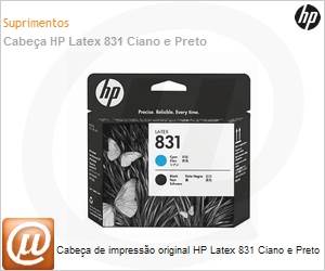 CZ677A - Cabea de impresso original HP Latex 831 Ciano e Preto 