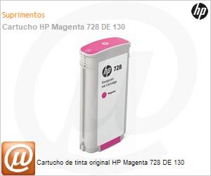 F9J66A - Cartucho de tinta original HP Magenta 728 DE 130 