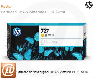 F9J78A - Cartucho de tinta original HP 727 Amarelo PLUK 300ml 