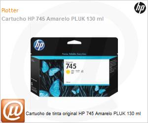 F9J96A - Cartucho de tinta original HP 745 Amarelo PLUK 130 ml 