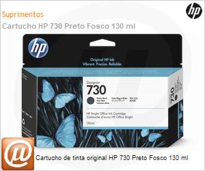 P2V65A - Cartucho de tinta original HP 730 Preto Fosco 130 ml 