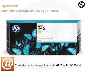 P2V79A - Cartucho de tinta original HP 746 Amarelo PLUK 300ml 