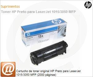 Q2612A - Cartucho de toner original HP Preto para LaserJet 1015/3050 MFP (2000 pginas)
