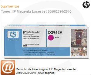 Q3963A - Cartucho de toner original HP Magenta LaserJet 2550/2820/2840 (4000 pginas)
