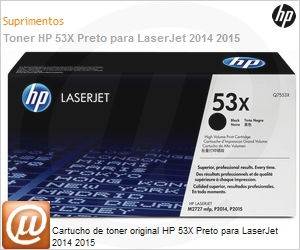 Q7553XB - Cartucho de toner original HP 53X Preto para LaserJet 2014 2015