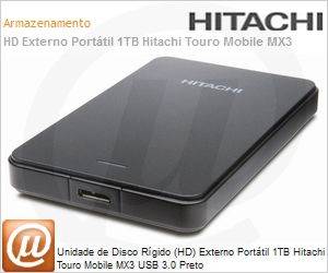 0S03463 - Unidade de Disco Rgido (HD) Externo Porttil 1TB Hitachi Touro Mobile MX3 USB 3.0 Preto