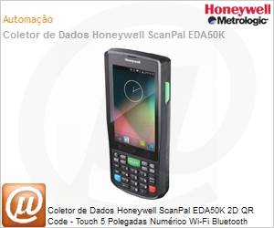 EDA50K-0-C121NGBK - Coletor de Dados Honeywell ScanPal EDA50K 2D QR Code - Touch 5 Polegadas Numrico Wi-Fi Bluetooth Android 4.4