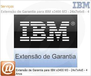 2SM1224 - Extenso de Garantia para IBM x3400 M3 - 24x7x4x6 - 4 Anos 