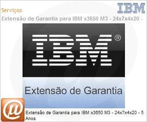 2SV0028 - Extenso de Garantia para IBM x3650 M3 - 24x7x4x20 - 5 Anos 