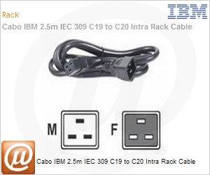 39Y7916 - Cabo IBM 2.5m IEC 309 C19 to C20 Intra Rack Cable