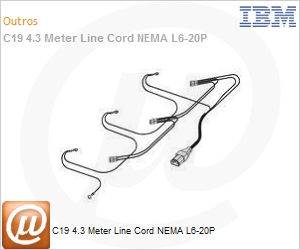 40K9772 - C19 4.3 Meter Line Cord NEMA L6-20P