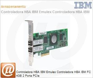 42C2071 - Controladora HBA IBM Emulex Controladora HBA IBM FC 4GB 2 Porta PCIe