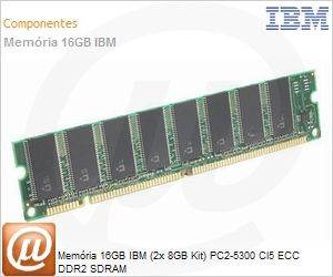 43V7356 - Memria 16GB IBM (2x 8GB Kit) PC2-5300 Cl5 ECC DDR2 SDRAM