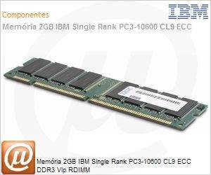 44T1487 - Memria 2GB IBM Single Rank PC3-10600 CL9 ECC DDR3 Vlp RDIMM