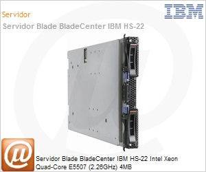 7870A4U - Servidor Blade BladeCenter IBM HS-22 Intel Xeon Quad-Core E5507 (2.26GHz) 4MB