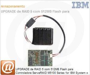 81Y4487 - UPGRADE de RAID 5 com 512MB Flash para Controladora ServeRAID M5100 Series for IBM System x