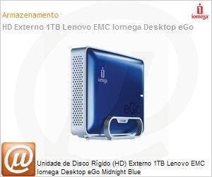 34837 - Unidade de Disco Rgido (HD) Externo 1TB Lenovo EMC Iomega Desktop eGo Midnight Blue