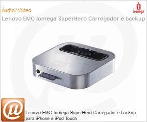 35407 - Lenovo EMC Iomega SuperHero Carregador e backup para iPhone e iPod Touch