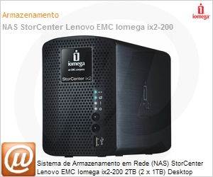 35427 - Sistema de Armazenamento em Rede (NAS) StorCenter Lenovo EMC Iomega ix2-200 2TB (2 x 1TB) Desktop Cloud Edition (Substitui 34749)